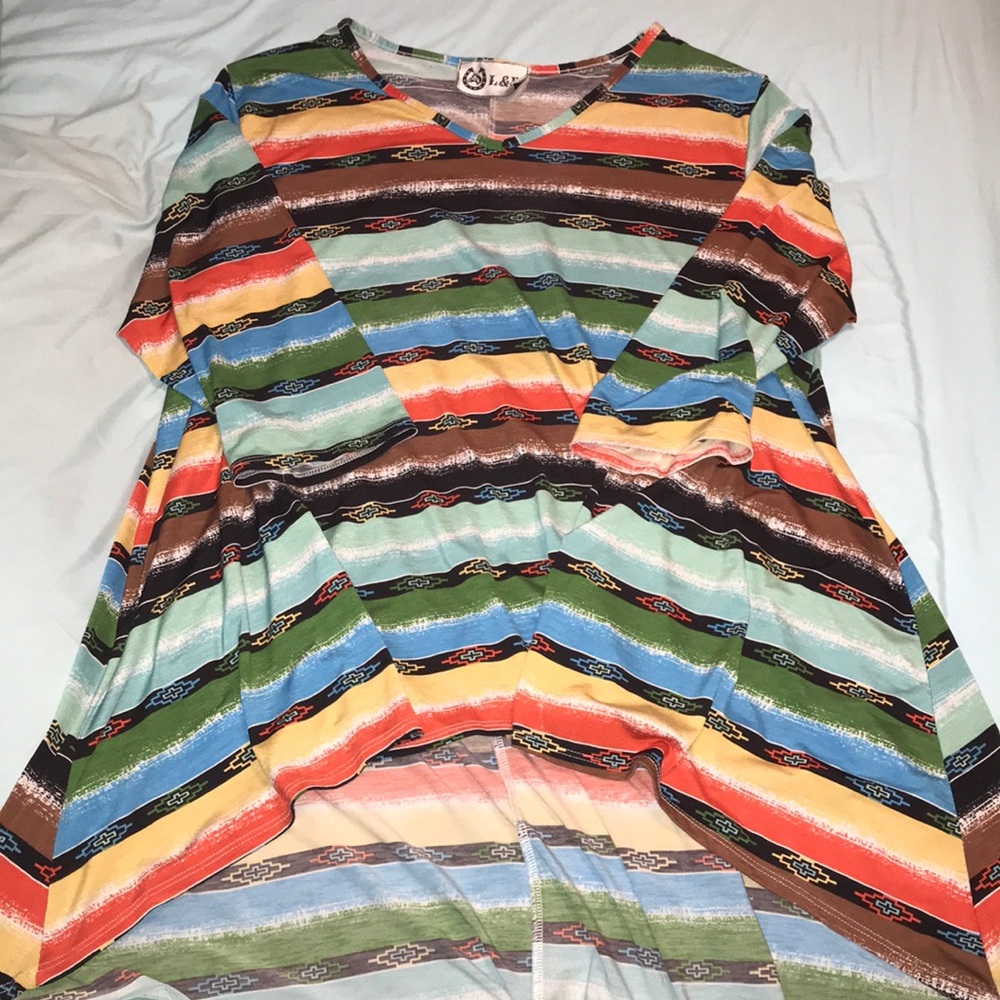 Colorful High Low Tunic